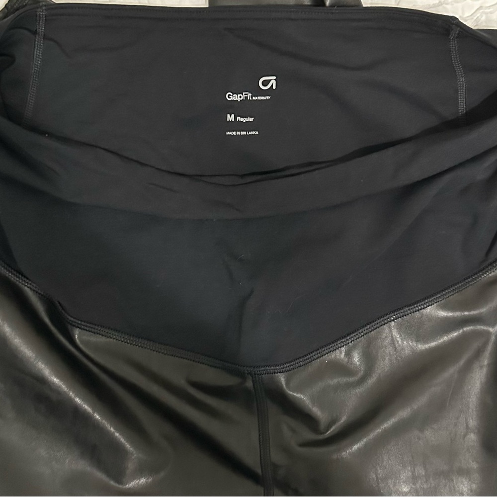Gap Maternity  leggings - faux leather size Medium